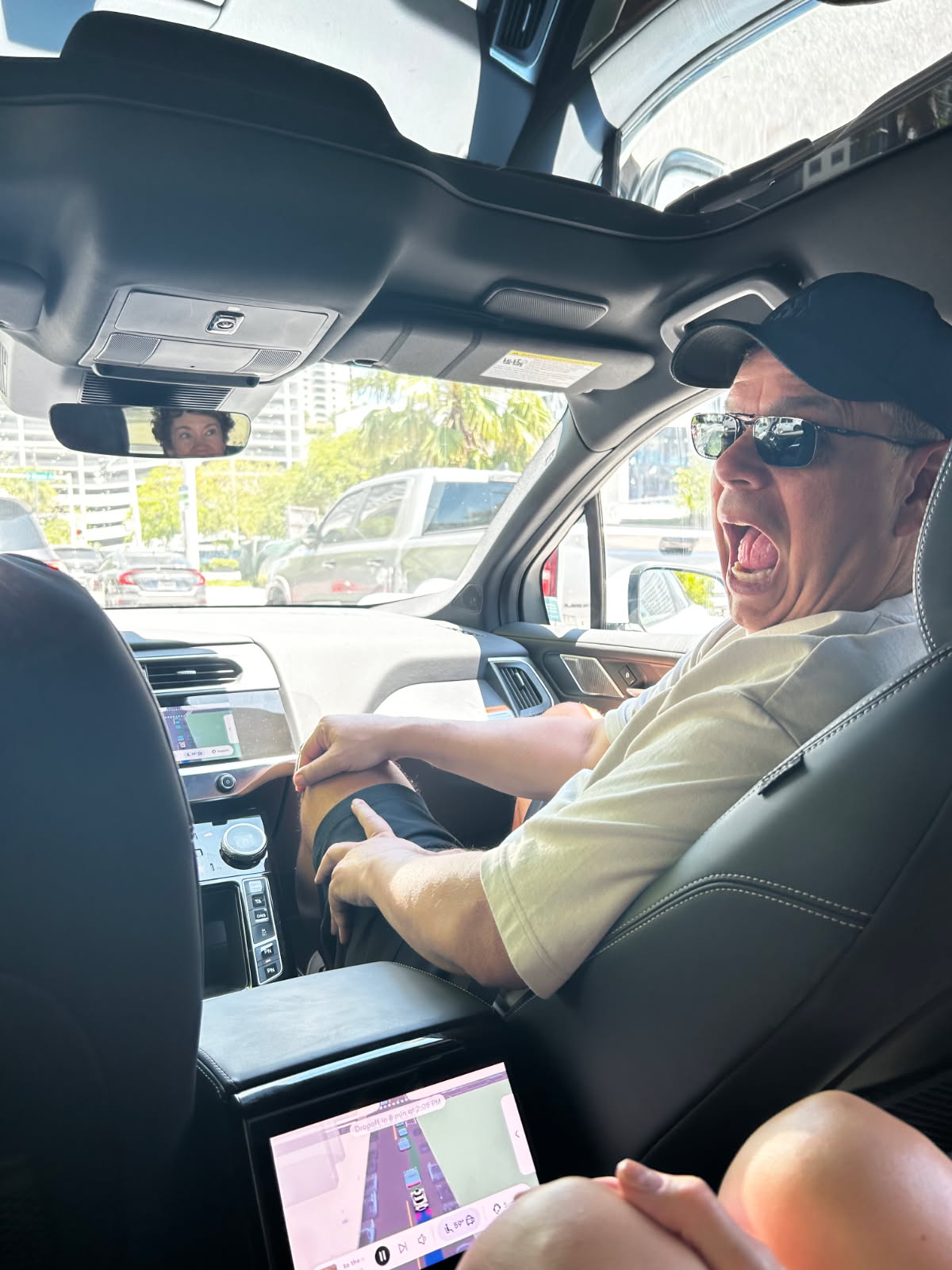 Henry in a Waymo